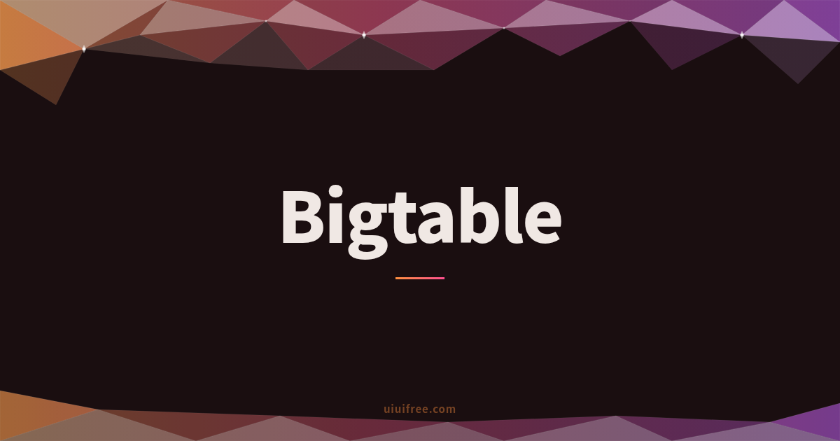 Bigtable